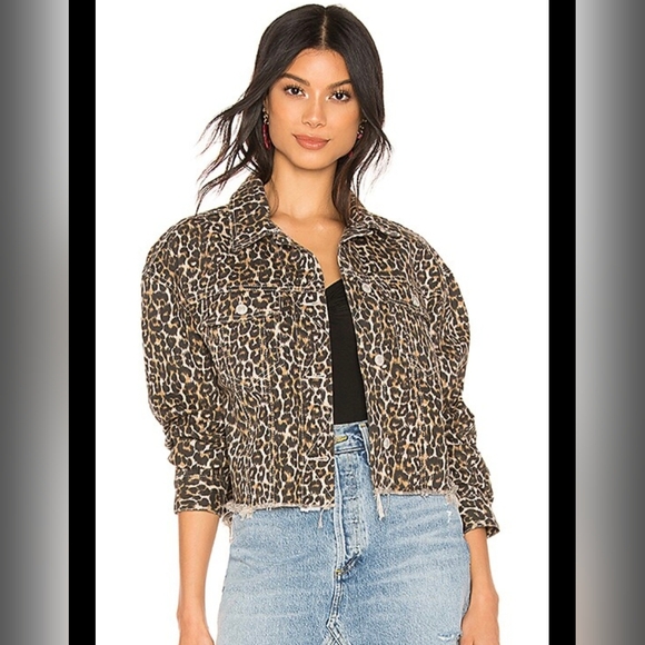 Cheetah Print Denim Jacket - Picture 6 of 6